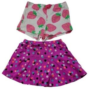 Okie Dokie Childrens Place Bundle Strawberries Short Polka Dot Skort 5T